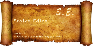 Stoics Edina névjegykártya